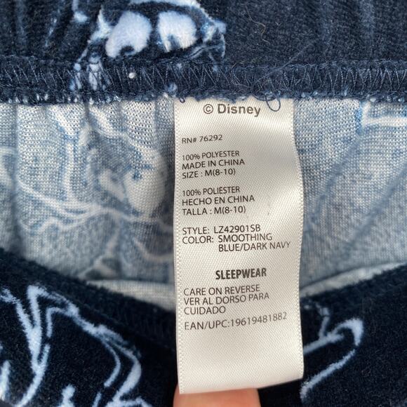 Disney Stitch Print Pajama Pants Jogger Navy Blue Size Medium - Picture 3 of 8